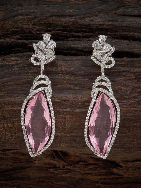 

Kushal's Fashion Jewellery Pink Contemporary Drop Earrings