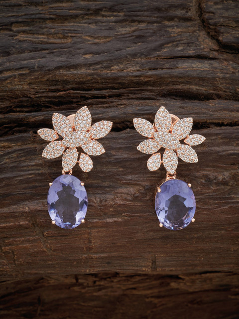 

Kushal's Fashion Jewellery Floral Drop Earrings, Na