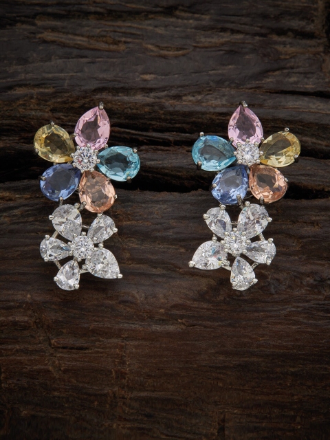 

Kushal's Fashion Jewellery White Floral Studs Earrings