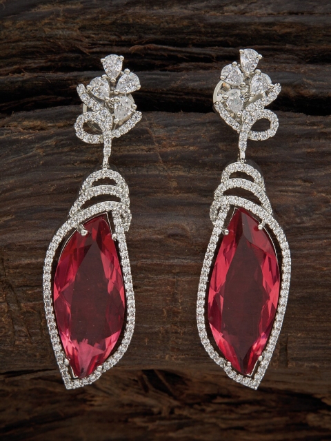 

Kushal's Fashion Jewellery Green Contemporary Studs Earrings, Pink
