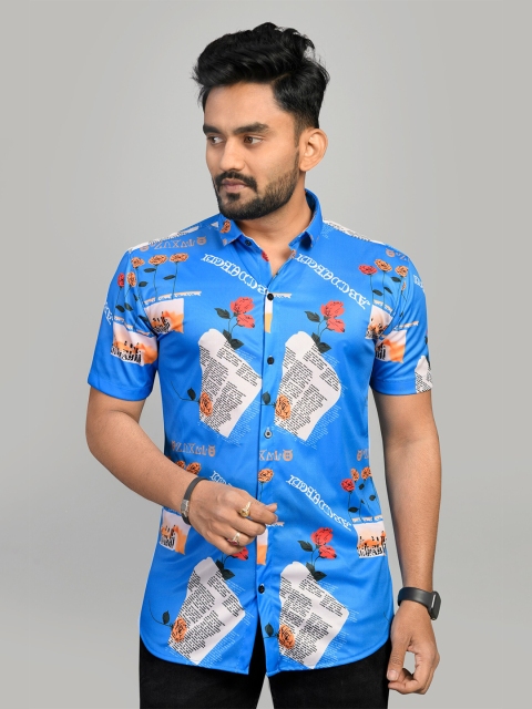 

Fashion FRICKS Men Multicoloured Classic Regular Fit Printed Casual Shirt, Multi