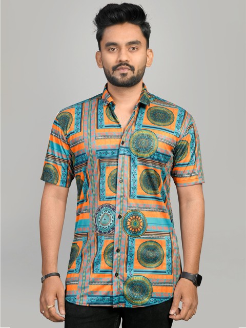 

Fashion FRICKS Men Multicoloured Classic Printed Casual Shirt, Multi
