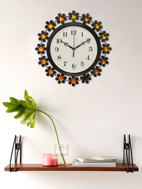 

eCraftIndia Black & Yellow Contemporary Wall Clock