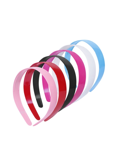 

CHRONEX Women Black & Red Set of 6 Hairband