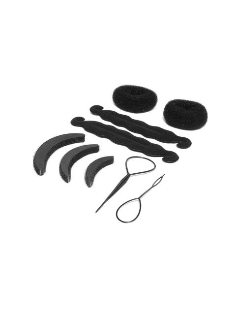 

CHRONEX Women Pack Of 9 Black Hair Accessory Set
