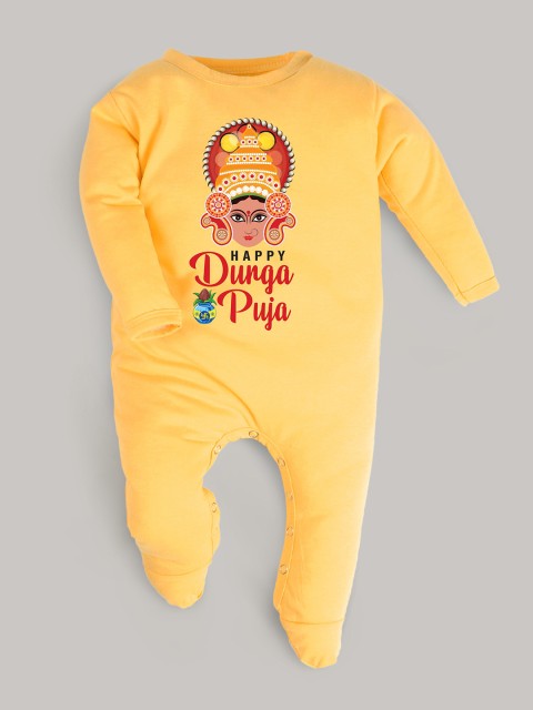 

FFLIRTYGO Kids Yellow & Red Printed Basic Rompers