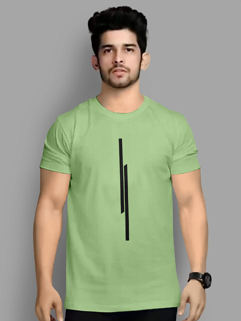 

KAJARU Men Olive Green Printed T-shirt