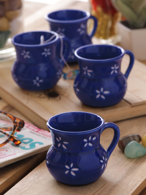 

VarEesha Set of 6 Blue Handcrafted Ceramic Cups