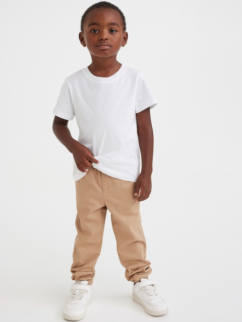 

H&M Boys Beige Cotton Twill Joggers
