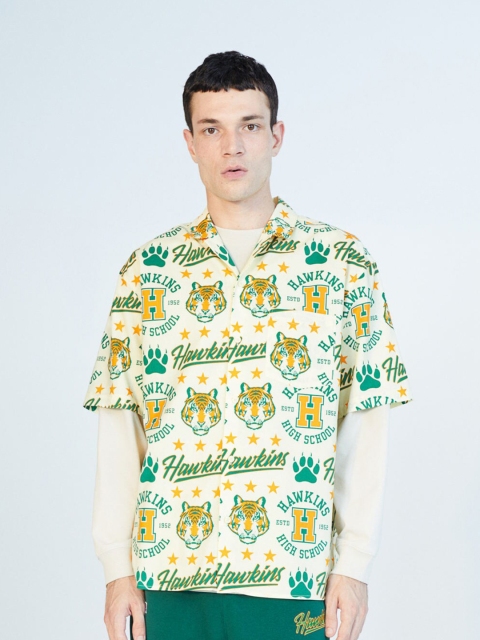 

H&M Men Yellow Relaxed Fit Resort Shirt