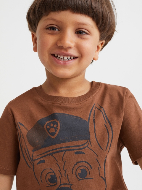 

H&M Boys 3-Pack Printed T-shirts, Brown