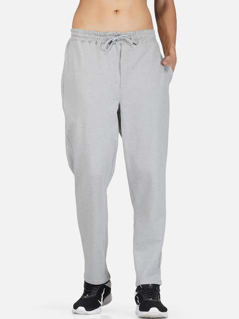 

Tinted Men Grey Melange Solid Track Pants