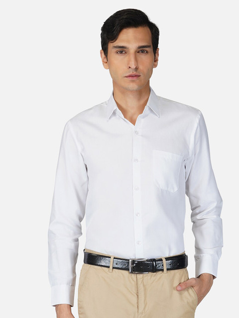 

Tinted Men White Slim Fit Casual Shirt