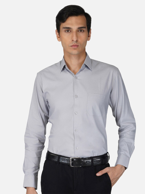 

Tinted Men Grey Slim Fit Formal Long Shirt