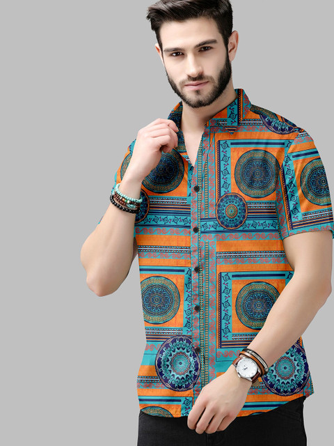 

Fashion FRICKS Men Multicoloured Printed Casual Shirt, Multi