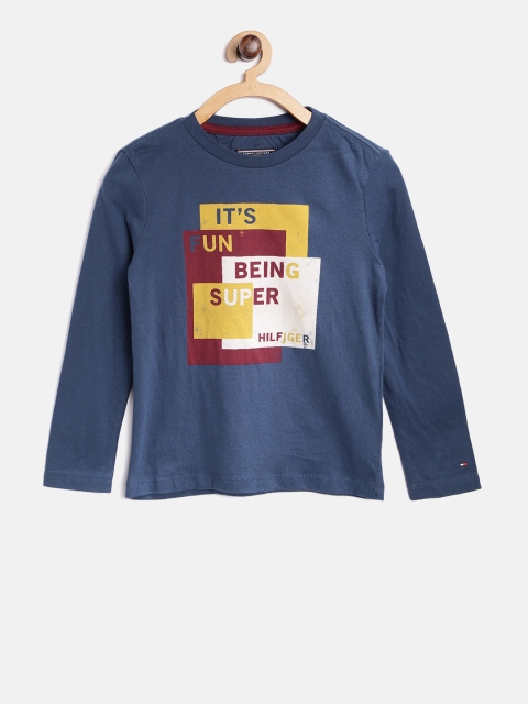 

Tommy Hilfiger Boys Blue Printed Round Neck T-shirt