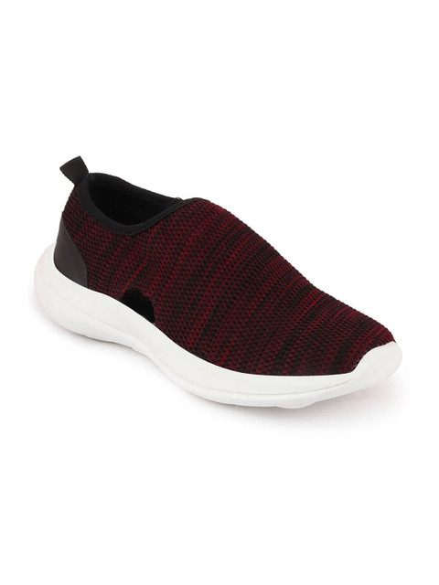 

FAUSTO Women Maroon Mesh Walking Non-Marking Shoes