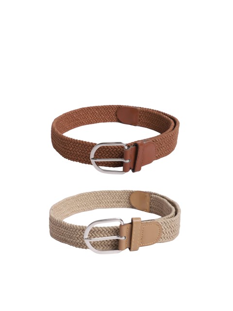 

The Mini NEEDLE Unisex Pack of 2 Cream-Coloured Braided 2 Belt