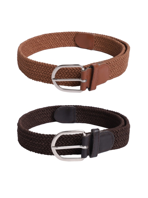 

The Mini NEEDLE Unisex Pack of 2 Brown Braided 2 Belt