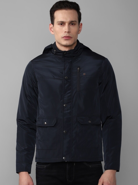 

Louis Philippe Jeans Men Navy Blue Bomber Jacket