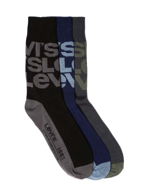

Levis Men Set of 3 Above-Ankle Length Socks, Black