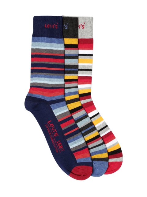 

Levis Men Set of 3 Striped Socks, Multi