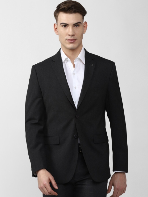 

Van Heusen Men Black Single-Breasted Slim-Fit Blazer