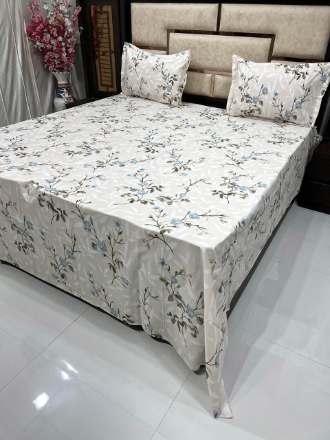 

Pure Decor Unisex Cream Bedsheets