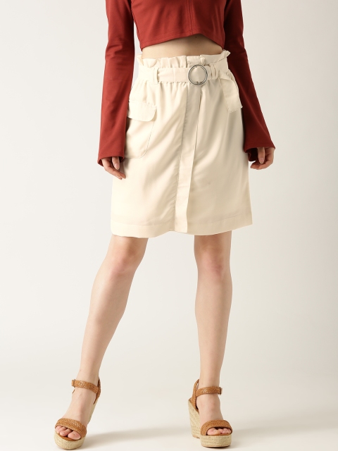 

Marie Claire Cream-Coloured A-Line Skirt