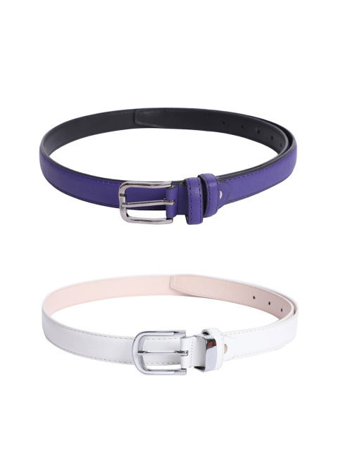 

The Mini NEEDLE Women Purple Set of 2 PU Belt