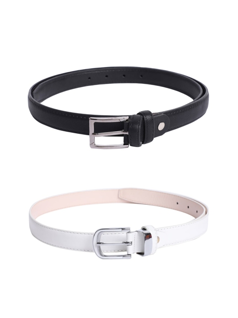 

The Mini NEEDLE Women Black Pack of 2 PU Belt
