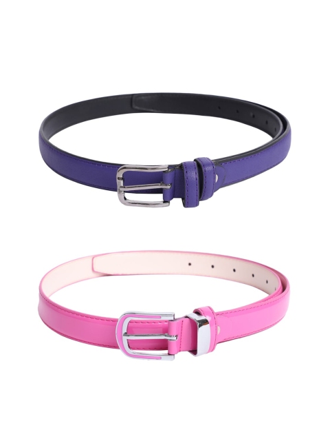 

The Mini NEEDLE Women Purple & Pink 2 PU Belt
