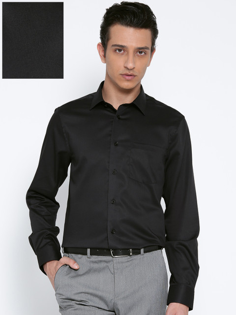 

Blackberrys Men Black Slim Fit Solid Formal Shirt