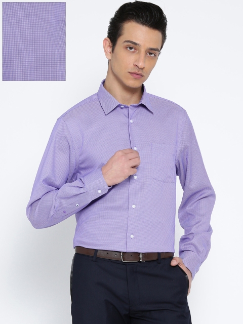

Blackberrys Men Purple Smart Fit Checked Formal Shirt