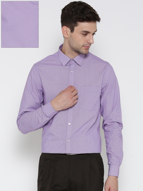

Blackberrys Men Purple Slim Fit Printed Formal Shirt