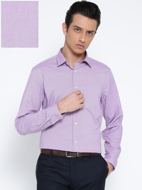 

Blackberrys Men Lavender Slim Fit Self-Design Formal Shirt