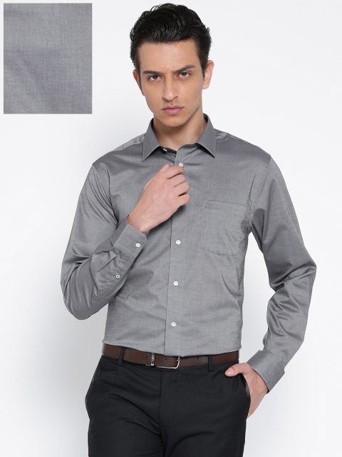 

Blackberrys Men Grey Slim Fit Solid Formal Shirt