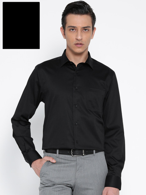 

Blackberrys Men Black Slim Fit Solid Formal Shirt