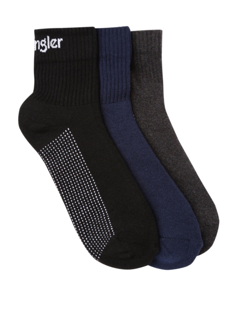 

Wrangler Men Set of 3 Patterned Socks, Black