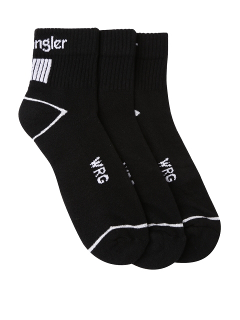 

Wrangler Men Pack of 3 Ankle-Length Socks, Black