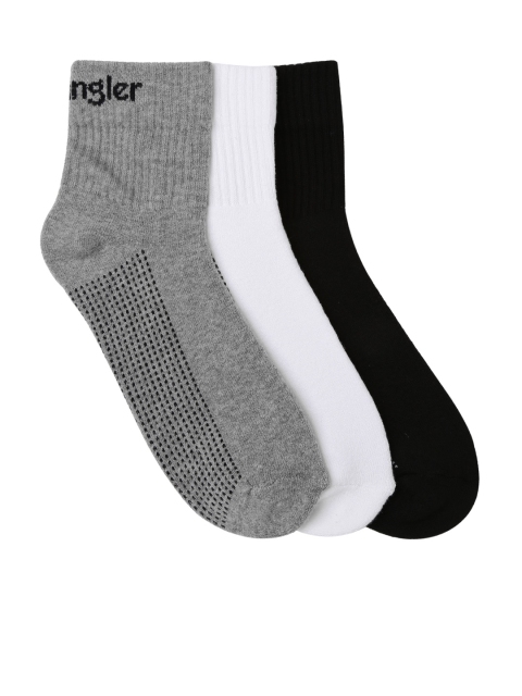 

Wrangler Men Pack of 3 Ankle-Length Socks, Grey