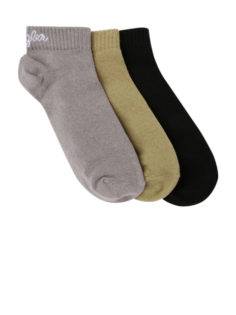 

Wrangler Men Pack of 3 Ankle-Length Socks, Grey