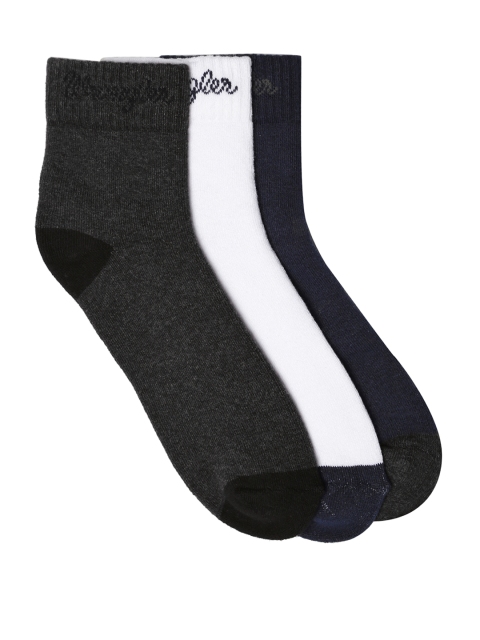 

Wrangler Men Pack of 3 Ankle-Length Socks, Charcoal