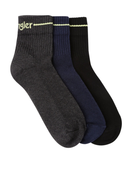 

Wrangler Men Pack of 3 Ankle-Length Socks, Grey
