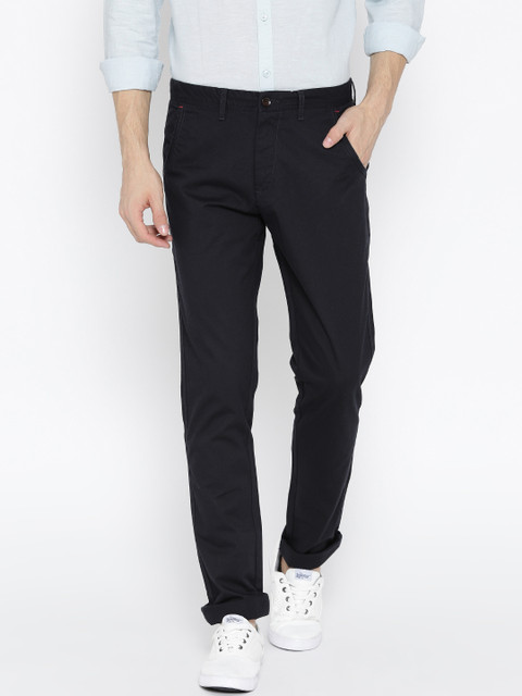 

Blackberrys Men Navy Solid Trousers, Navy blue
