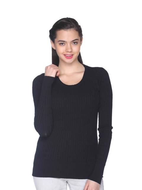 

Club York Women Navy Blue Striped Pullover