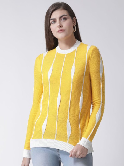 

Club York Women Yellow & White Pullover