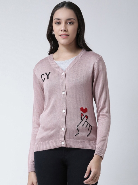 

Club York Women Pink & Black Cardigan