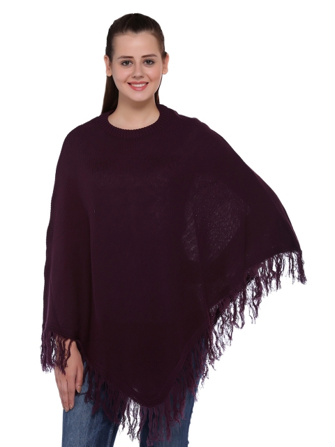 

Club York Women Purple Poncho