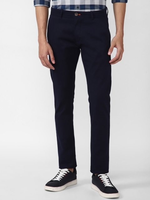 

Peter England Casuals Men Navy Blue Trousers